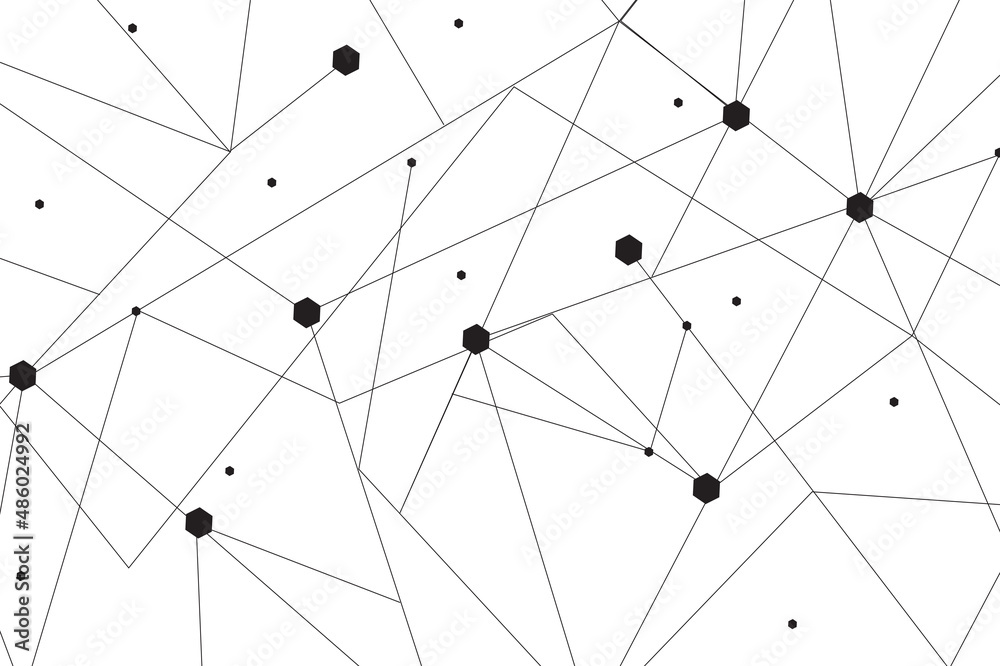 Network abstract connection isolated on white background. Network technology background with dots and lines. Ai background. Modern abstract concept. Ai vector, network technology	