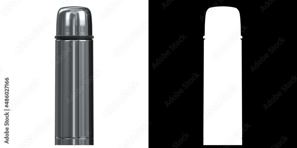 3D rendering illustration of a vacuum flask 3D rendering illustration of a vacuum flask