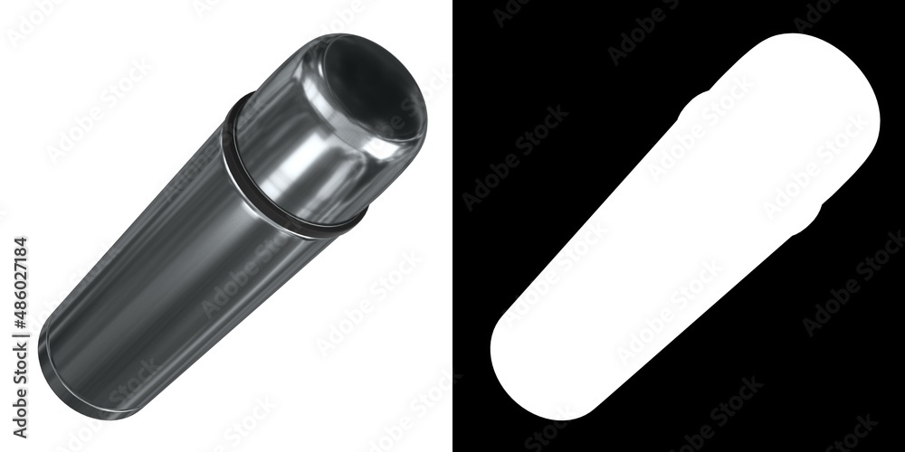 3D rendering illustration of a vacuum flask 3D rendering illustration of a vacuum flask