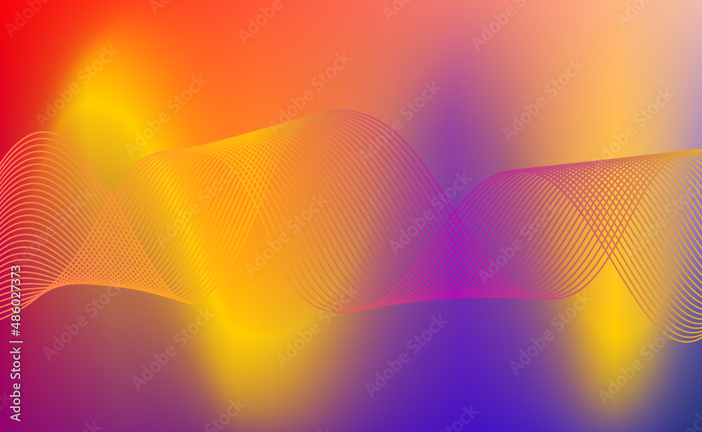 Abstract background with colorful waves