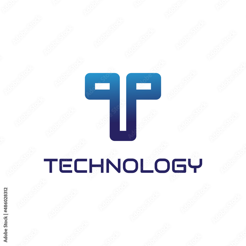 modern T technology vector logo design modern T technology vector logo design