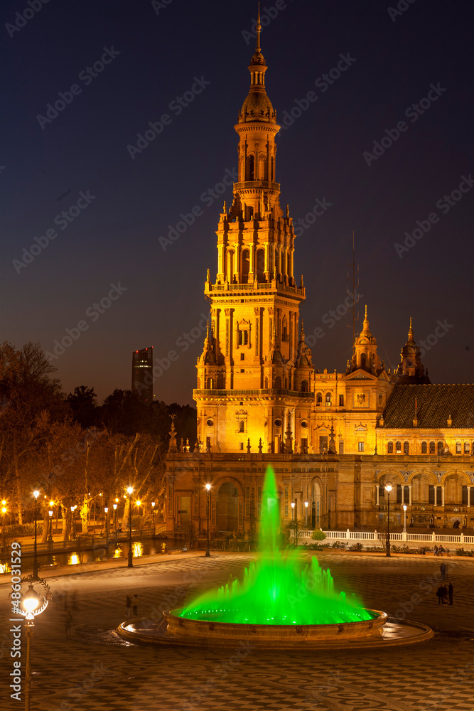 Fototapeta premium Springbrunnen der Plaza de España