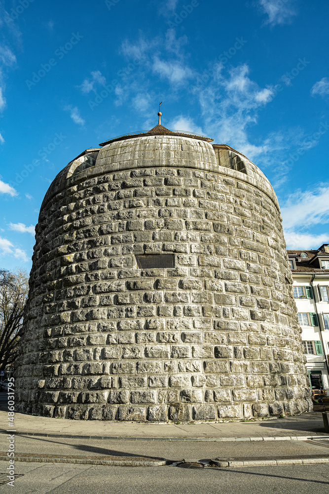 Buristurm in der Stadtmauer von Solothurn, Schweiz Buristurm in der Stadtmauer von Solothurn, Schweiz