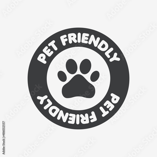 Pet Friendly Flat Vector Icon	