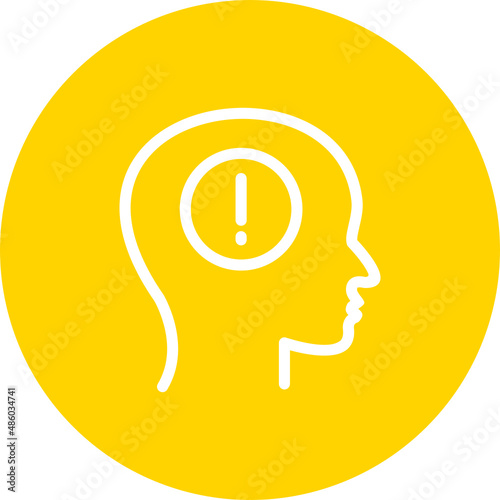 Human Mind Thinking Vector Icon