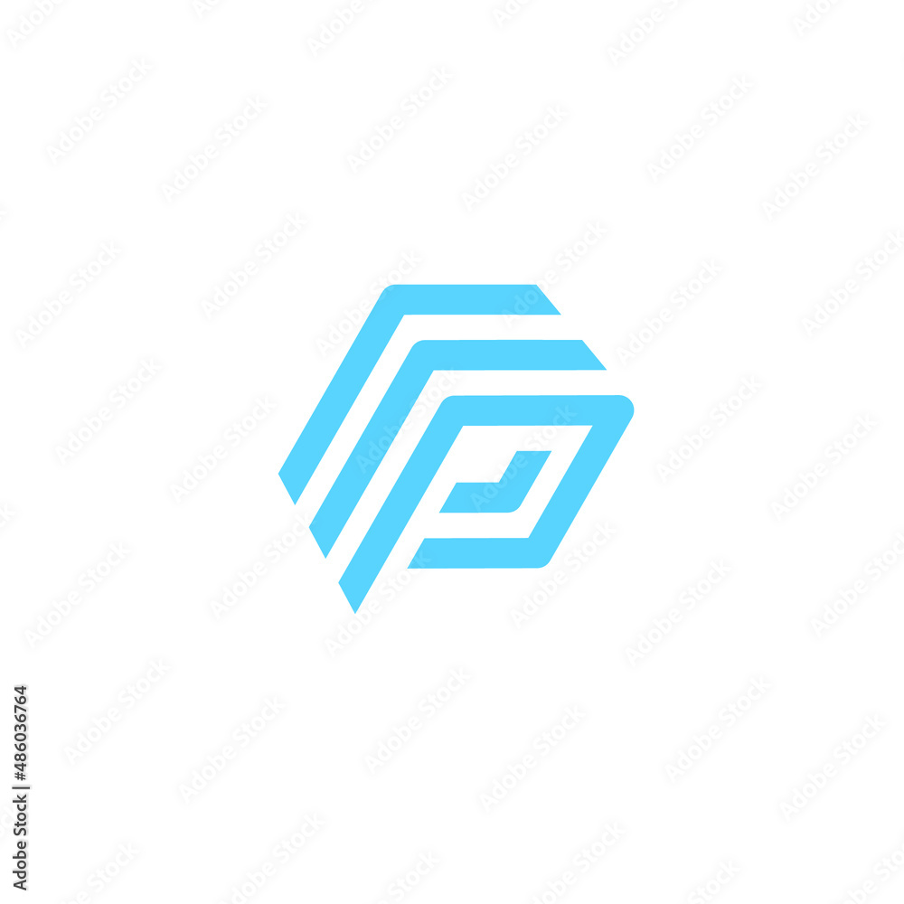 P Letter with Line Strip, Sporty and Industrial Logo Vector Design P Letter with Line Strip, Sporty and Industrial Logo Vector Design