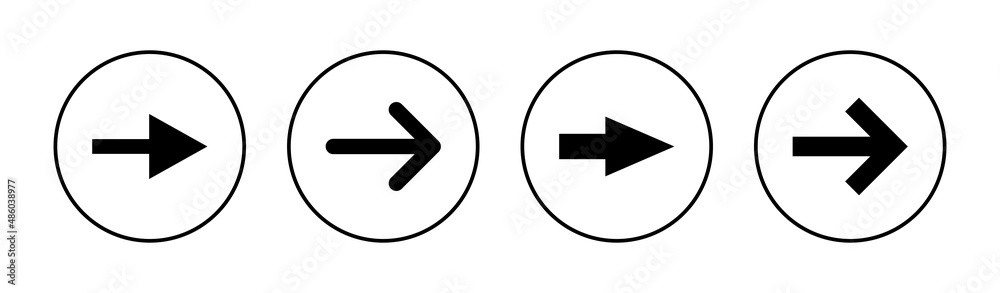 Arrow icons set. Arrow sign and symbol for web design.