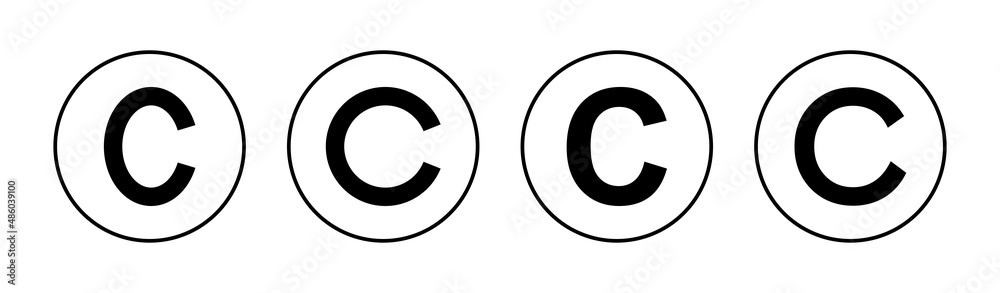 Copyright icons set. copyright sign and symbol Copyright icons set. copyright sign and symbol