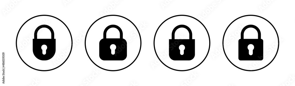 Lock icons set. Padlock sign and symbol. Encryption icon. Security symbol Lock icons set. Padlock sign and symbol. Encryption icon. Security symbol
