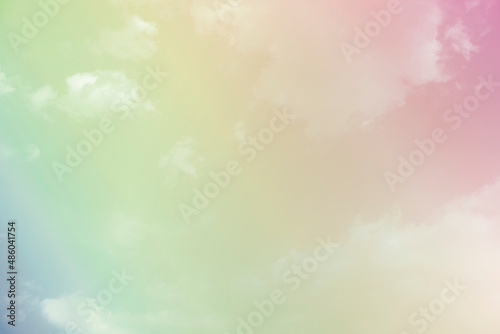 Sky and clouds in pastel tones