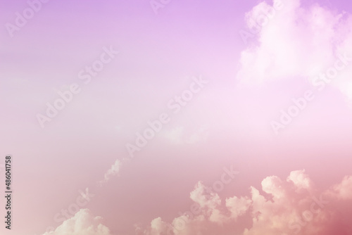 Beautiful sky and clouds in pastel tones.