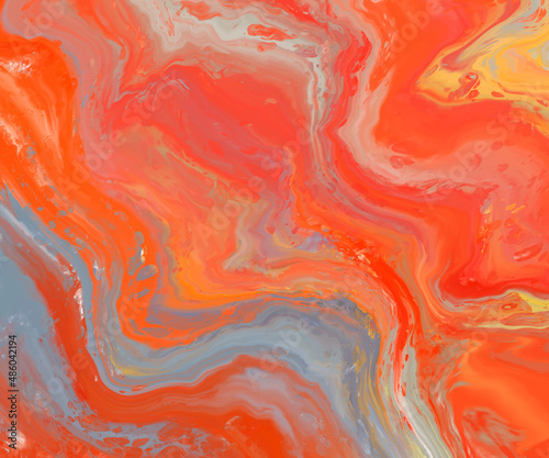 Vector orange banner. Hand drawn abstract paint brush stroke.