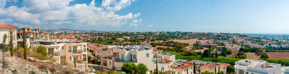 Panoramic view of the city of Paphos in Cyprus.