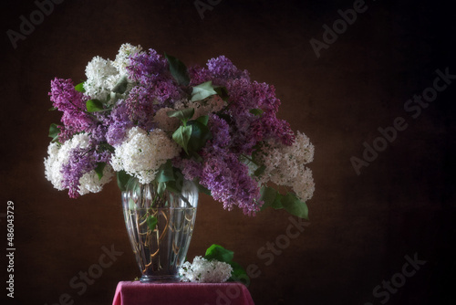 still life with lilac flowers