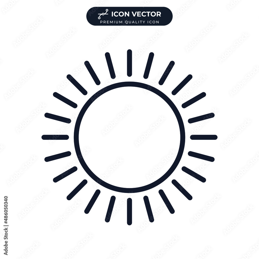 Sun icon symbol template for graphic and web design collection logo vector illustration Sun icon symbol template for graphic and web design collection logo vector illustration