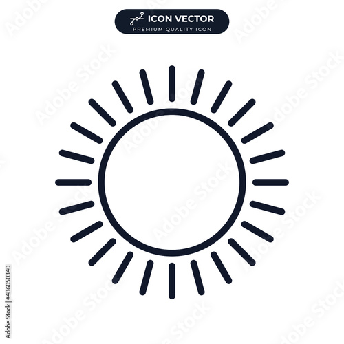 Sun icon symbol template for graphic and web design collection logo vector illustration