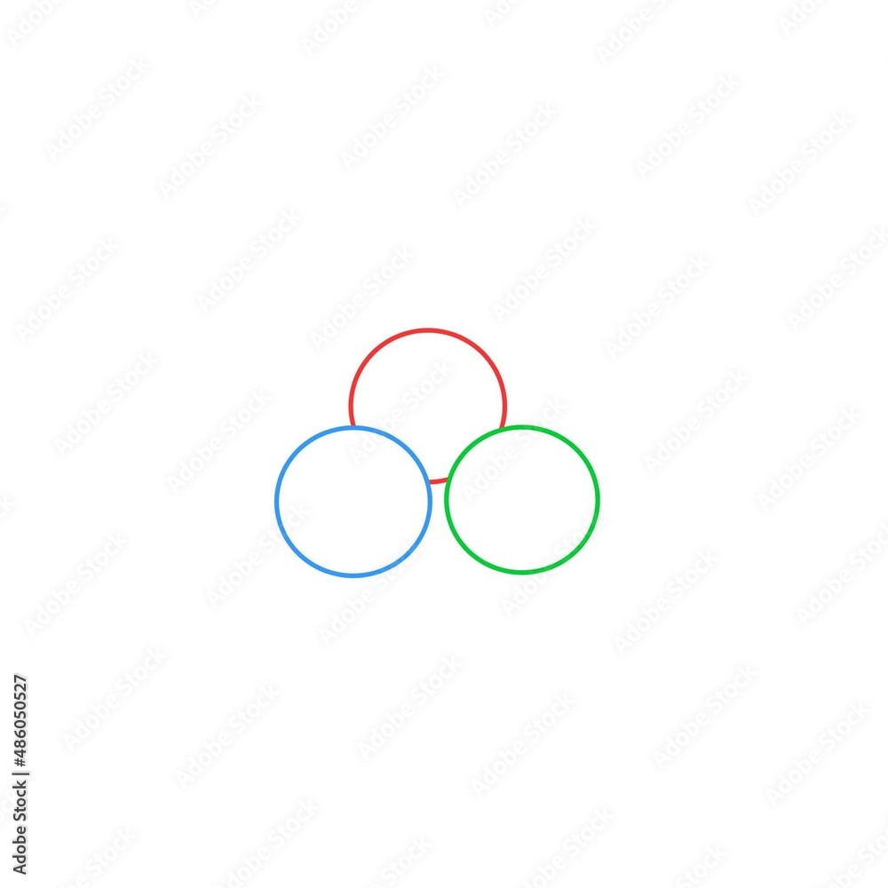 3 colourfull rings joined together illustration in photoshop 3 colourfull rings joined together illustration in photoshop