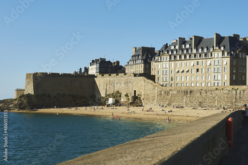 ramparts of the old town of Saint Malo, Brittany, France