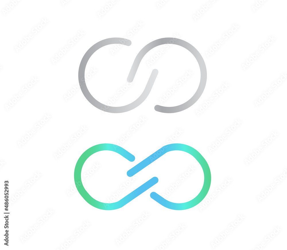 Infinity logo isolated on white background. Future concept. vector illustration. Infinity logo isolated on white background. Future concept. vector illustration.