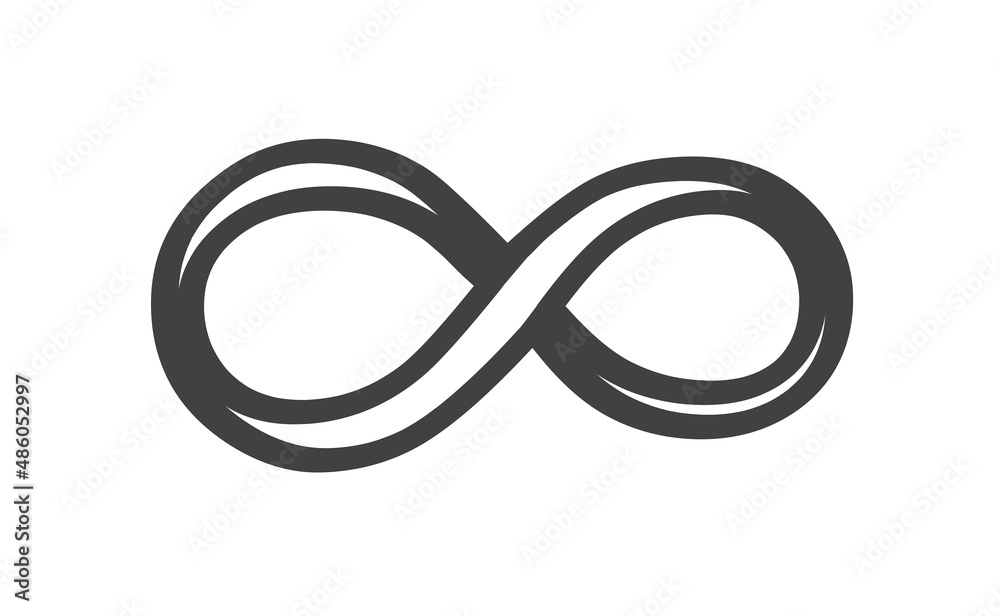 Infinity icon isolated on white background. Eternal, limitless. vector illustration.