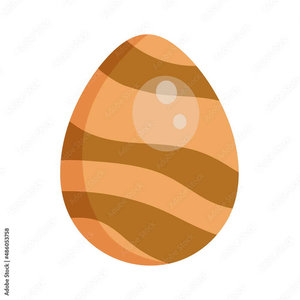 Fototapeta premium Easter egg. Isolated vector image on white background. Vector illustration.