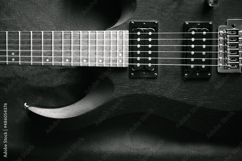 Fototapeta premium close up of a guitar, blurred focus