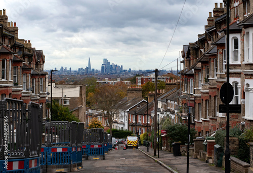 London, UK - January 31st 2021: View of The Shard from Gipsy Hill / Crystal Palace, South-East London. photo