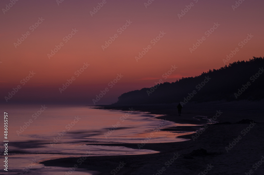 SEA COAST - Dunes and beach in the sunrise