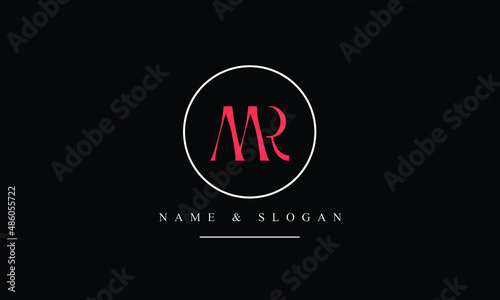 RM, MR, R, M abstract letters logo monogram