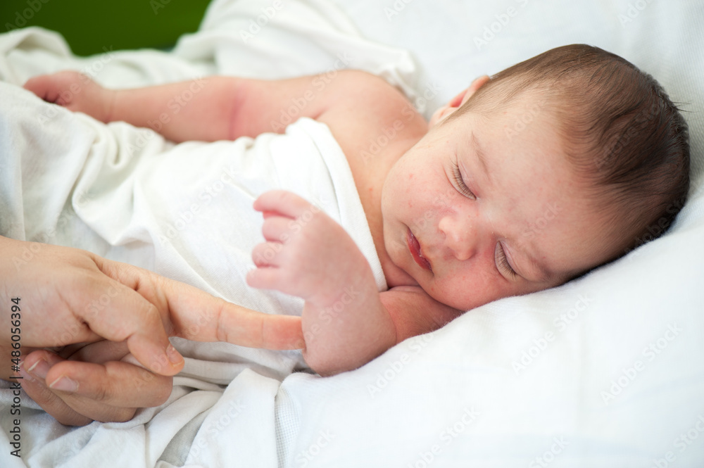 Newborn baby in first week of his life Newborn baby in first week of his life
