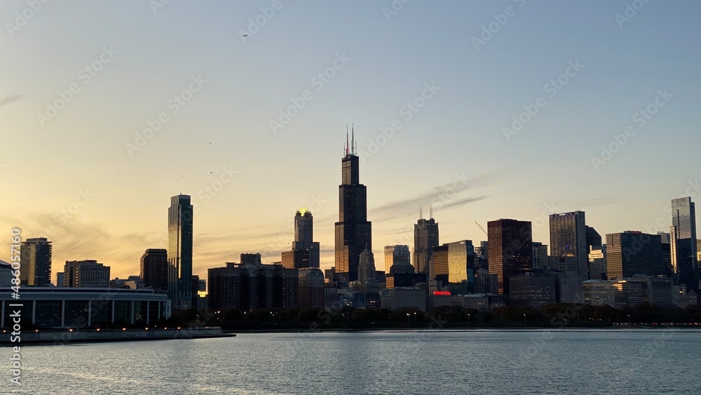 Chicago City Skyline,  city view