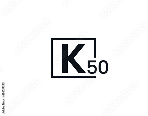 K50, 50K Initial letter logo
