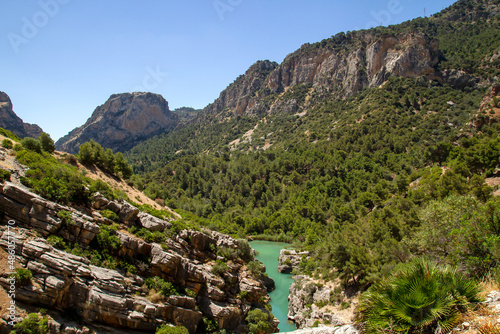 Guadalhorce river in El Chorro, Malaga