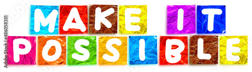 motivational words written by hand with basic colors black and white