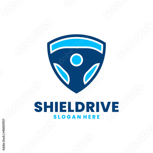 Safe driving logo vector. Transportation security logo template concept.