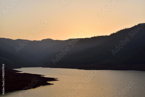 Dam backwaters sunset