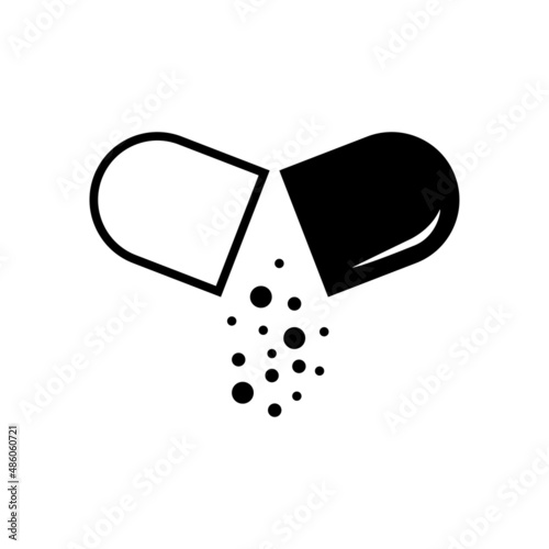 pill icon vector design template simple and clean