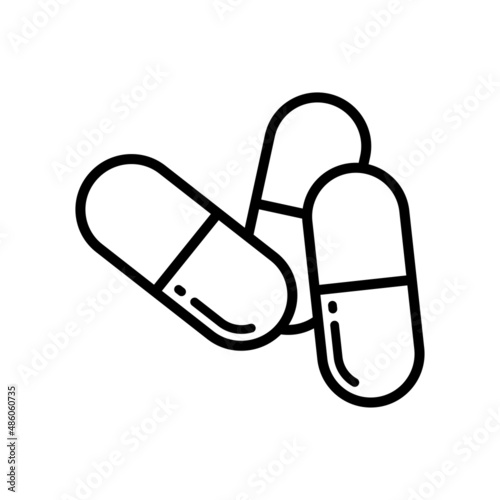 pill icon vector design template simple and clean