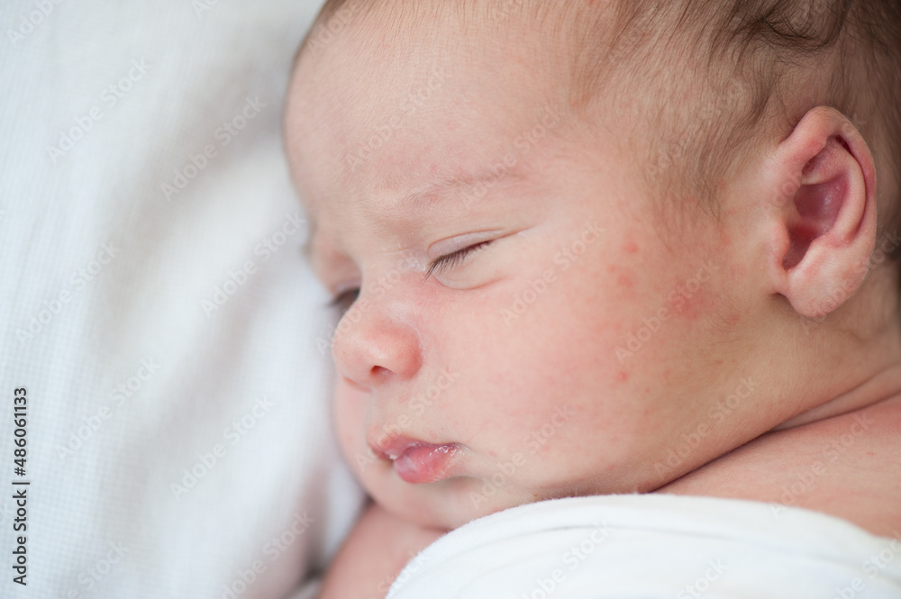Newborn baby in first week of his life