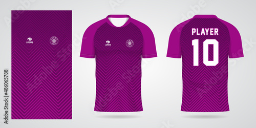 purple sports shirt jersey design template