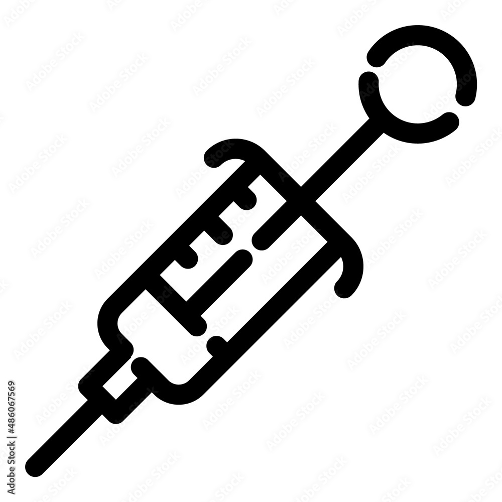 Syringe Flat Icon Isolated On White Background Syringe Flat Icon Isolated On White Background