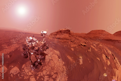 Mars explores the surface of the planet. Elements of this image were furnished by NASA photo