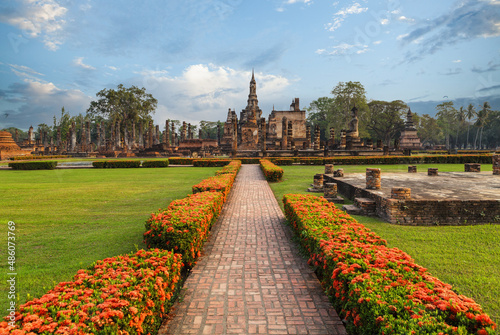 Sukhothai historical park  Wat Mahathat. One of most beautiful and worth seen place in Thailand. Popular travel destination while visiting southeast Asia.