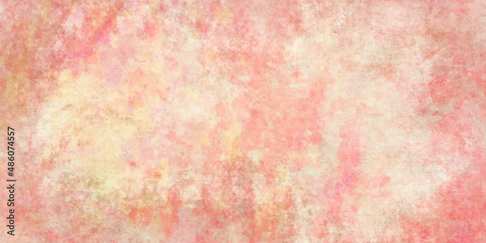 Watercolor background with watercolor wall concrete texture with gray blue there brown,red,yellow and off white trim, abstract textural background. Blush grungy background.
