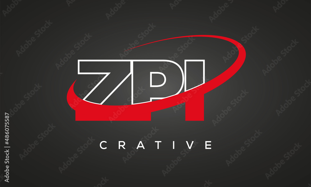 ZPI letters creative technology logo with 360 symbol vector art template design ZPI letters creative technology logo with 360 symbol vector art template design