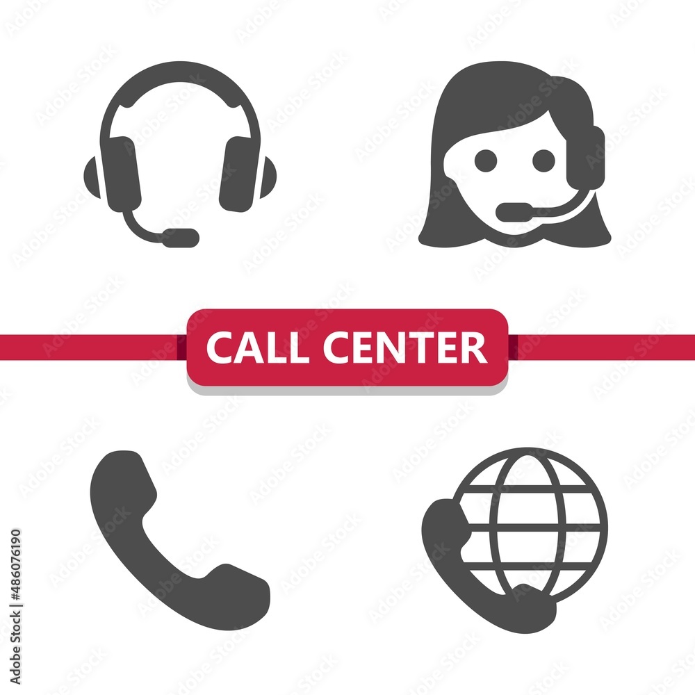 Call Center - Customer Support - Customer Service Icons Call Center - Customer Support - Customer Service Icons