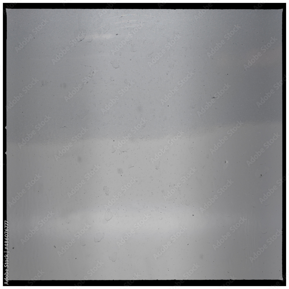 real scanning 6x6 medium format film border on white background with