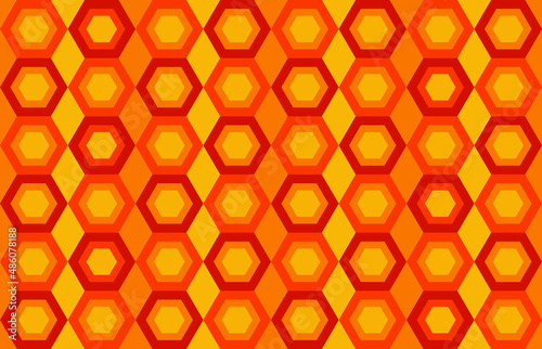 Hexagon pattern. Groovy Vector pattern. Seamless vector pattern.
