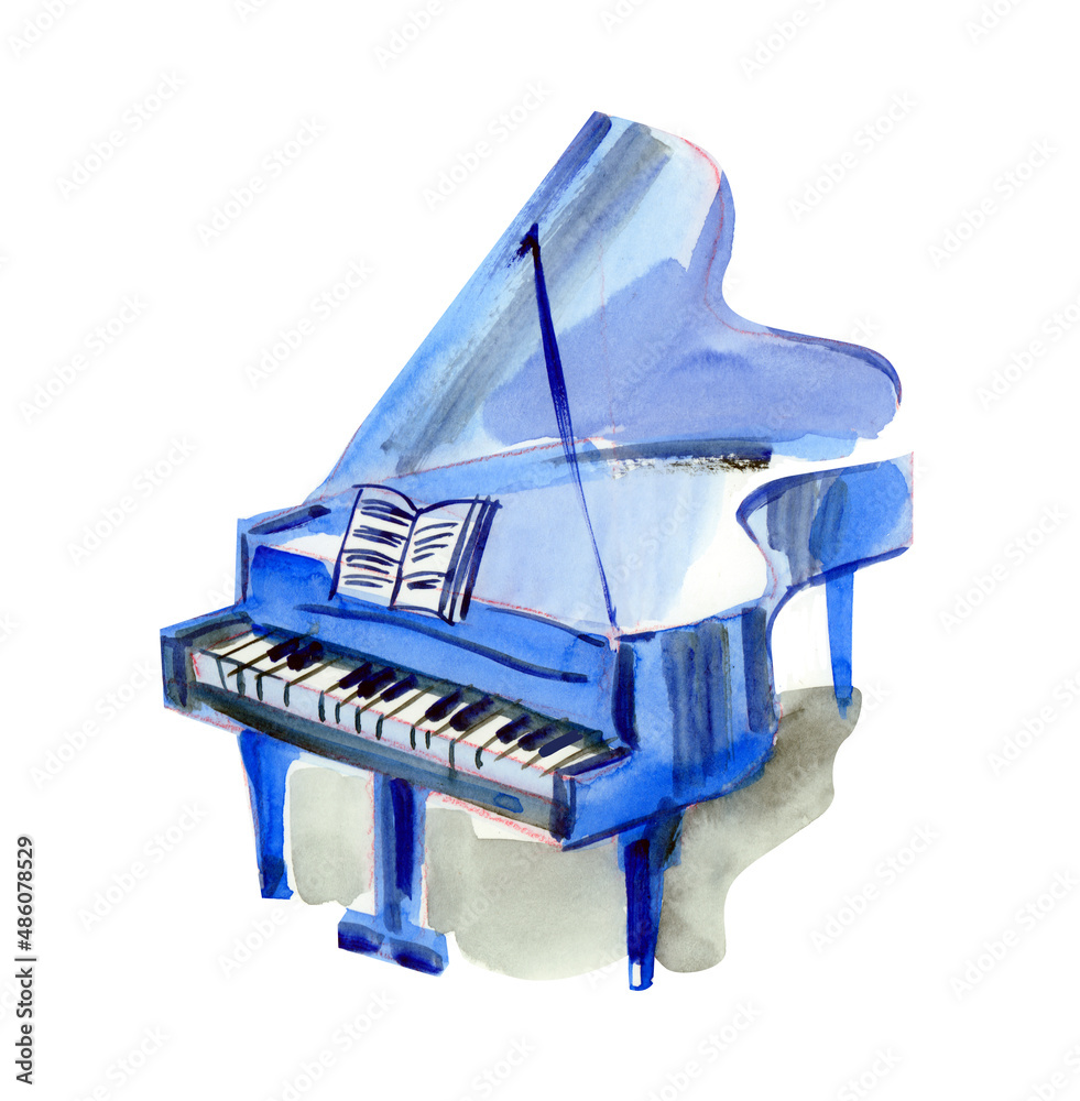 Blue grand piano deals