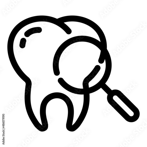 Oral Examination Flat Icon Isolated On White Background